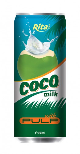 250ml OEM Coconut Milk with Pulp